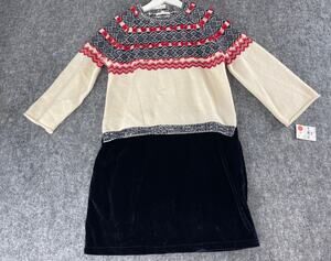 Clu Too Sweater Dress Women’s Small $149 Wool Fair Isle n129